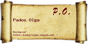 Pados Olga névjegykártya
